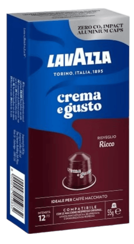 lavazza nespresso crema e gusto ricco aluminium (10 kapszula)