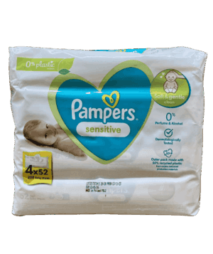 pampers baba törlőkendő 4x52 db sensitive