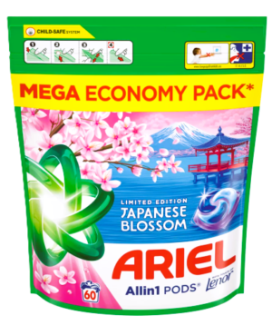 Ariel folyékony kapszula 60 mosás 60 db All in 1 Japanese Blossom