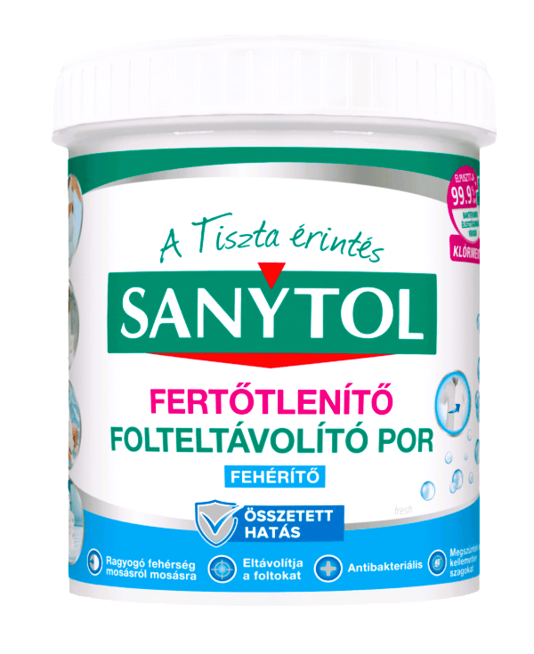 Sanytol fertőtlenítő folteltávolító por 450g Fehérítő