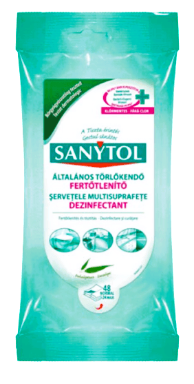 Sanytol fertőtlenítő tisztítókendő Eukaliptusz 72db