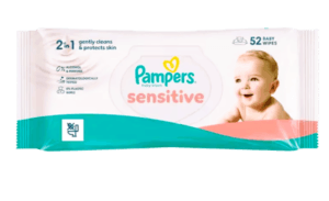 Pampers baba törlőkendő 52 db Sensitive